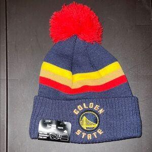 New Era Youth NBA Golden State Warriors City Edition 2024-2025 Knit Beanie Pom